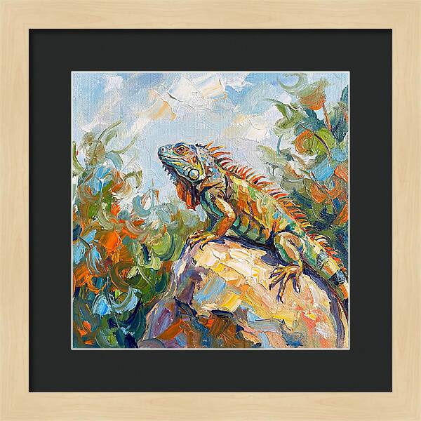 Iguana On A Rock