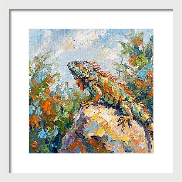 Iguana On A Rock