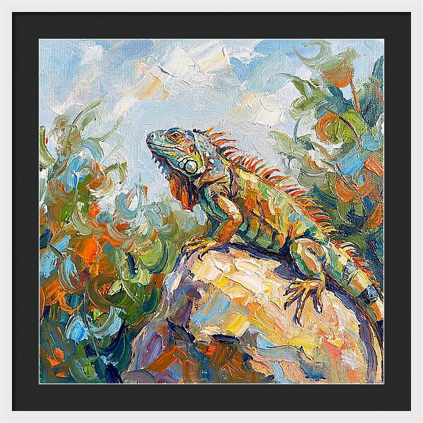 Iguana On A Rock