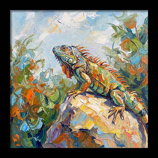 Iguana On A Rock