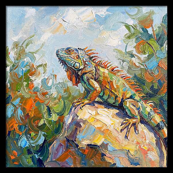 Iguana On A Rock