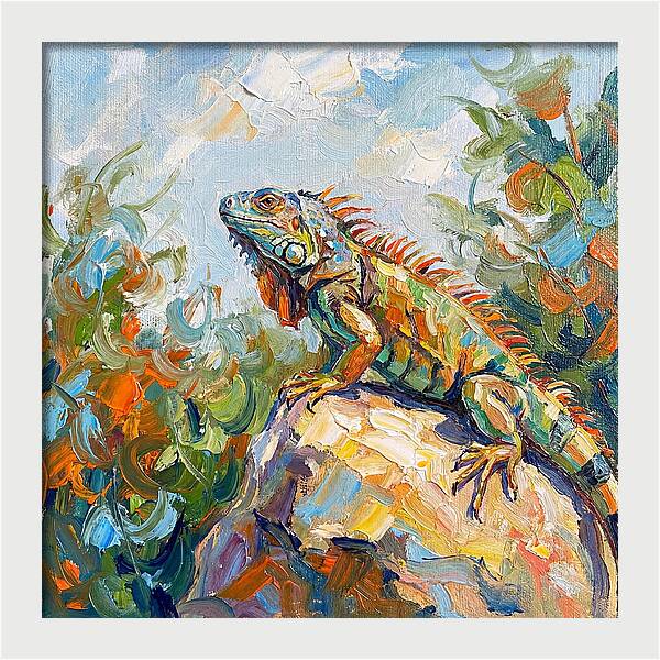 Iguana On A Rock