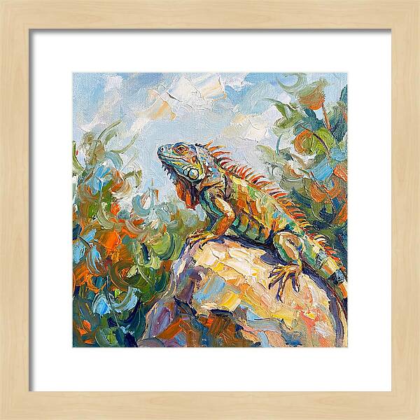 Iguana On A Rock