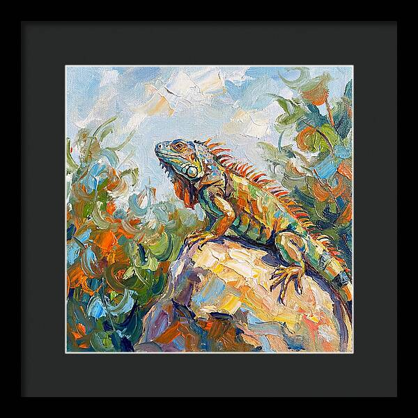 Iguana On A Rock
