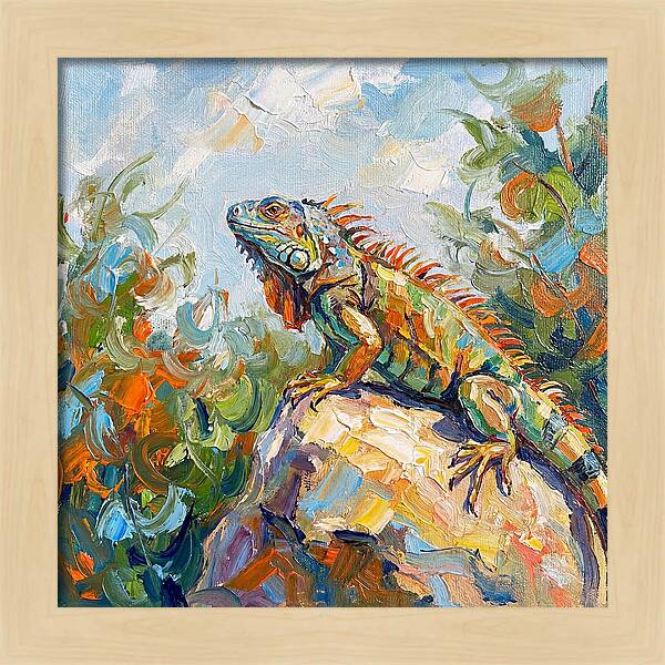 Iguana On A Rock