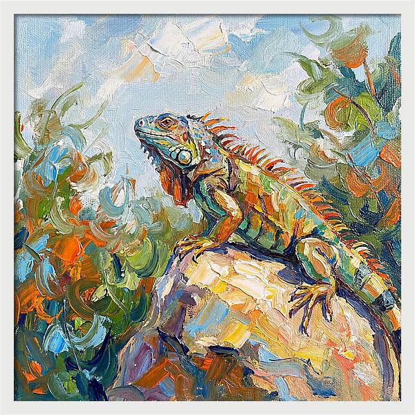 Iguana On A Rock
