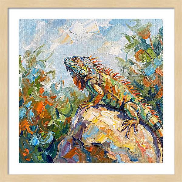 Iguana On A Rock