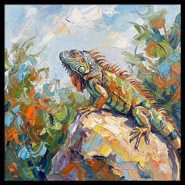 Iguana On A Rock