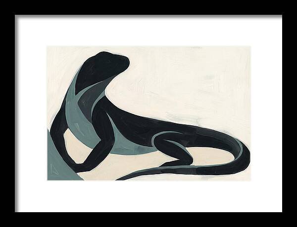 Iguana Silhouette In Minimalist Style