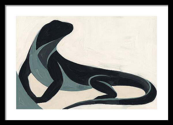 Iguana Silhouette In Minimalist Style