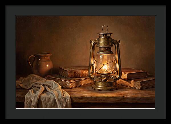 Illuminated Lantern Still Life