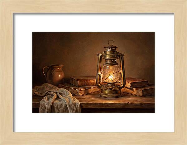 Illuminated Lantern Still Life