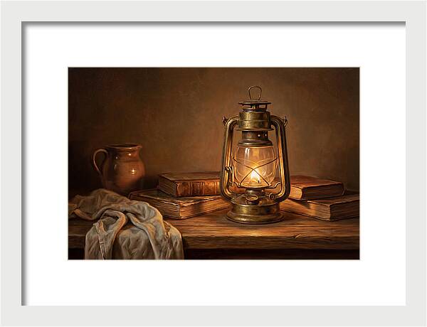 Illuminated Lantern Still Life