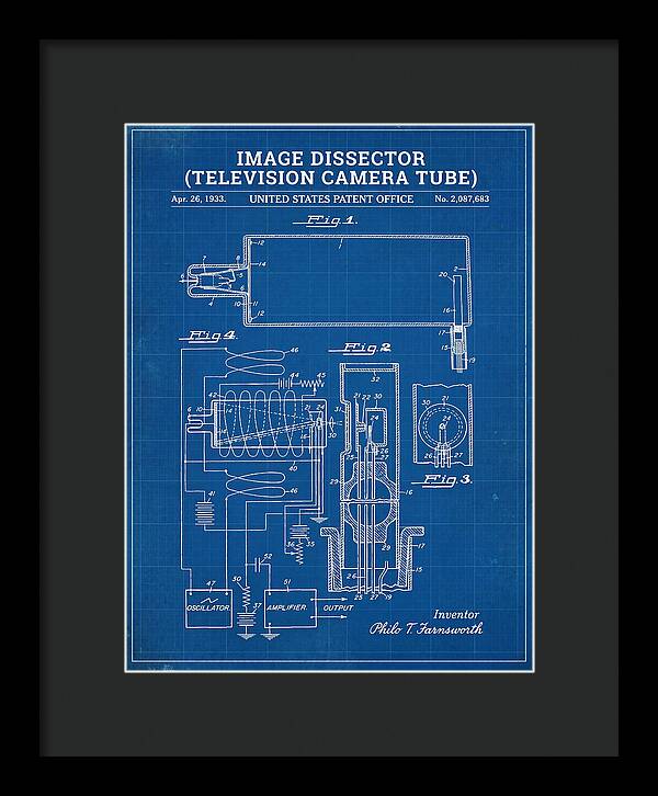Image Dissector Farnsworth Television Tube Blueprint Patent Us2087683a