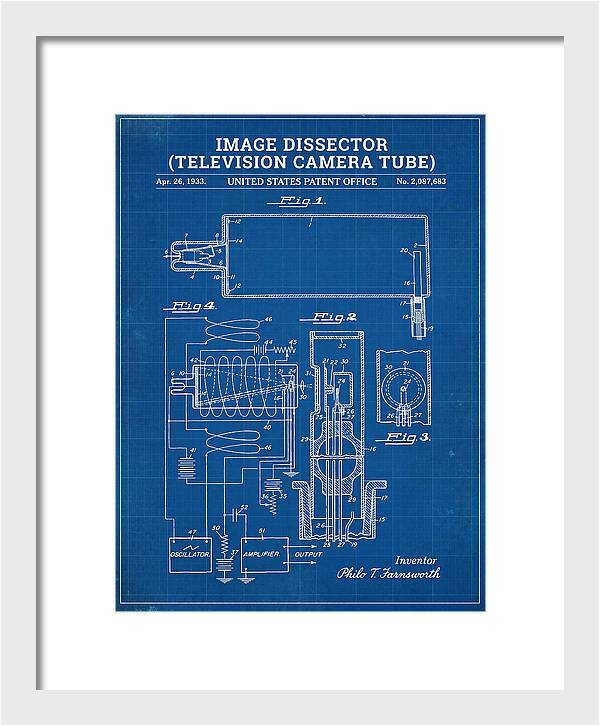 Image Dissector Farnsworth Television Tube Blueprint Patent Us2087683a