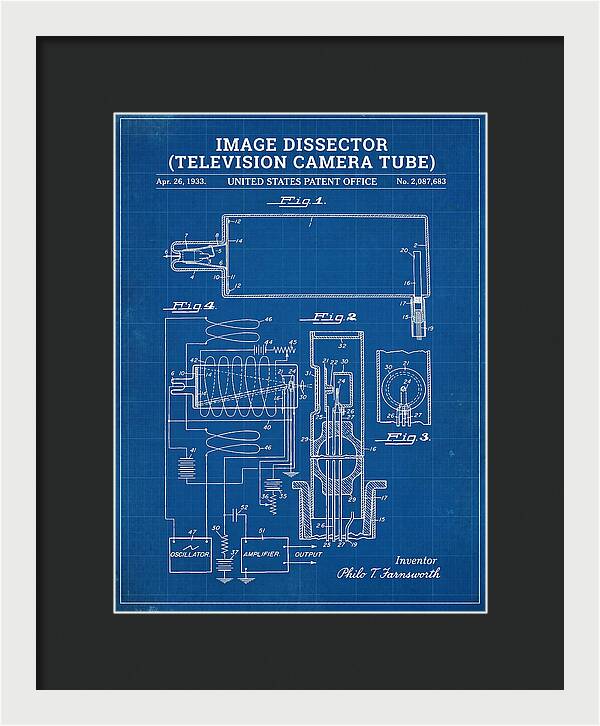 Image Dissector Farnsworth Television Tube Blueprint Patent Us2087683a