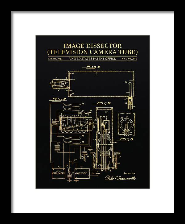 Image Dissector Farnsworth Television Tube Gold Patent Us2087683a