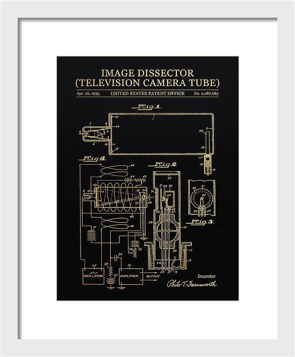 Image Dissector Farnsworth Television Tube Gold Patent Us2087683a