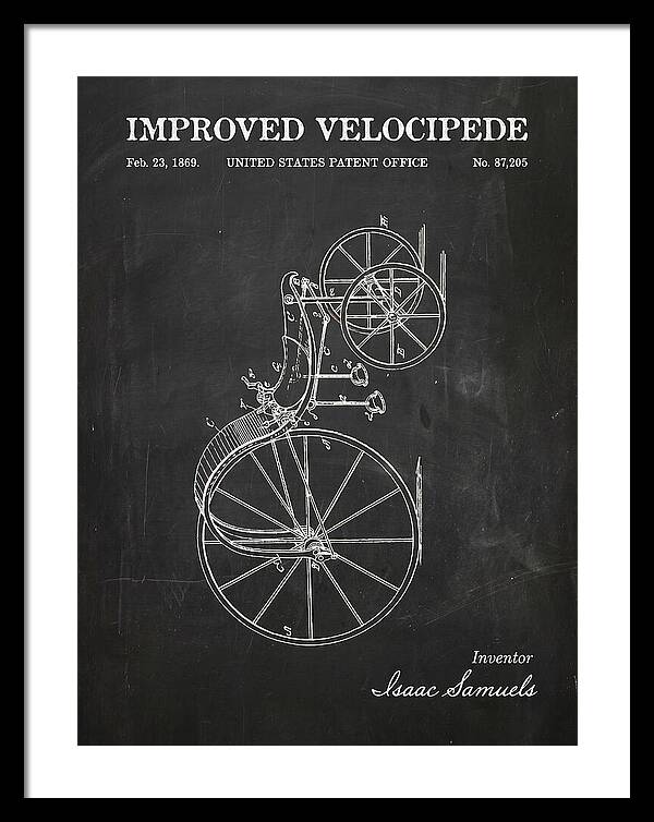 Improved Velocipede Chalkboard Patent Us87205a
