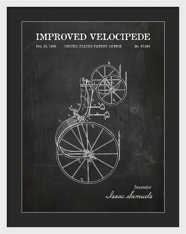 Improved Velocipede Chalkboard Patent Us87205a