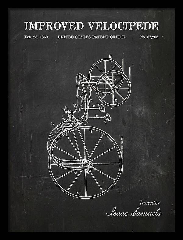 Improved Velocipede Chalkboard Patent Us87205a