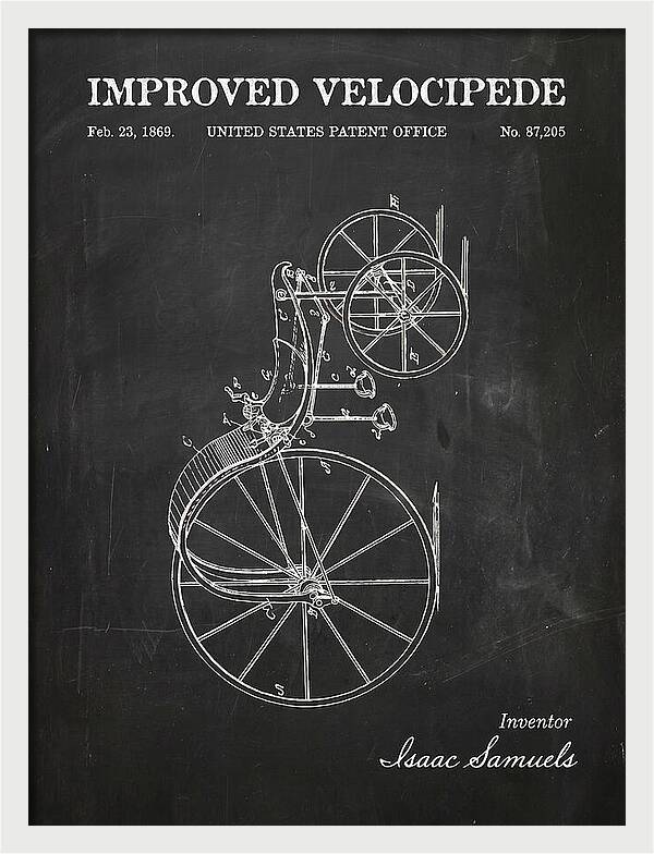 Improved Velocipede Chalkboard Patent Us87205a