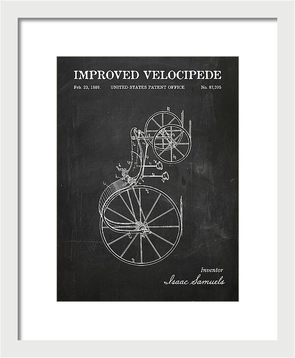 Improved Velocipede Chalkboard Patent Us87205a