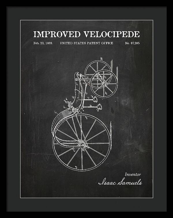 Improved Velocipede Chalkboard Patent Us87205a