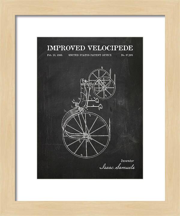 Improved Velocipede Chalkboard Patent Us87205a