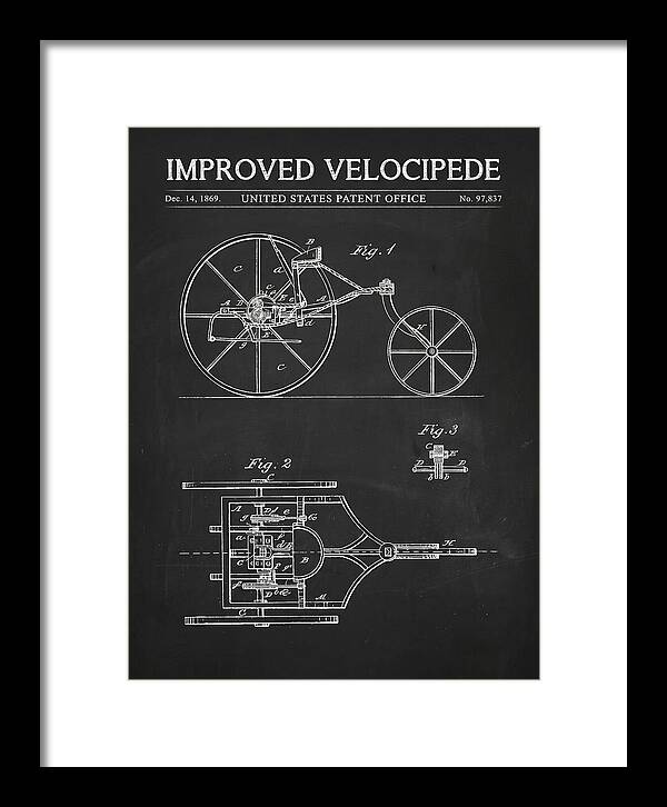 Improved Velocipede Chalkboard Patent Us97837a