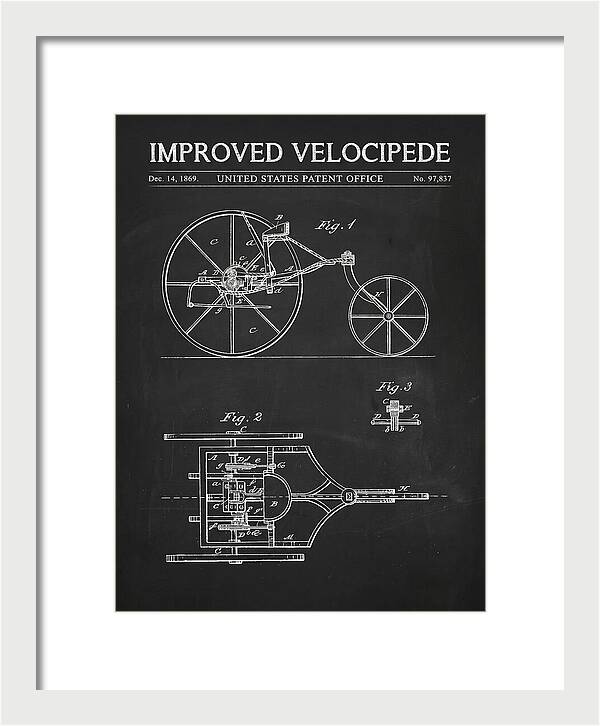Improved Velocipede Chalkboard Patent Us97837a