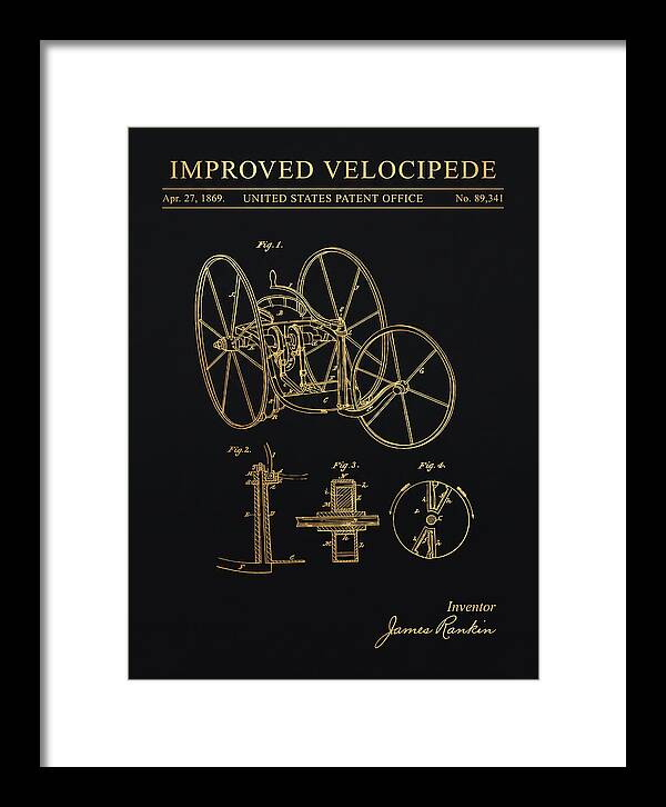 Improved Velocipede Gold Patent Us89341a