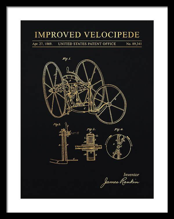 Improved Velocipede Gold Patent Us89341a