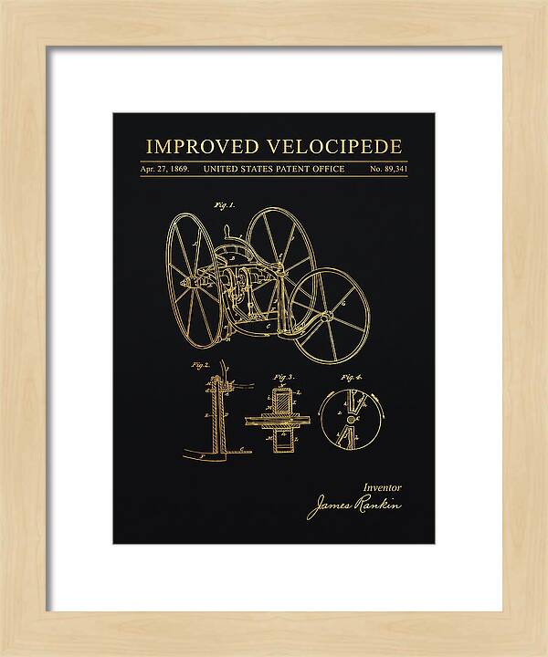 Improved Velocipede Gold Patent Us89341a