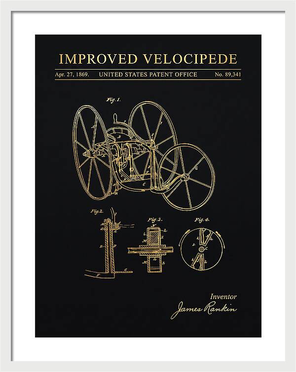 Improved Velocipede Gold Patent Us89341a