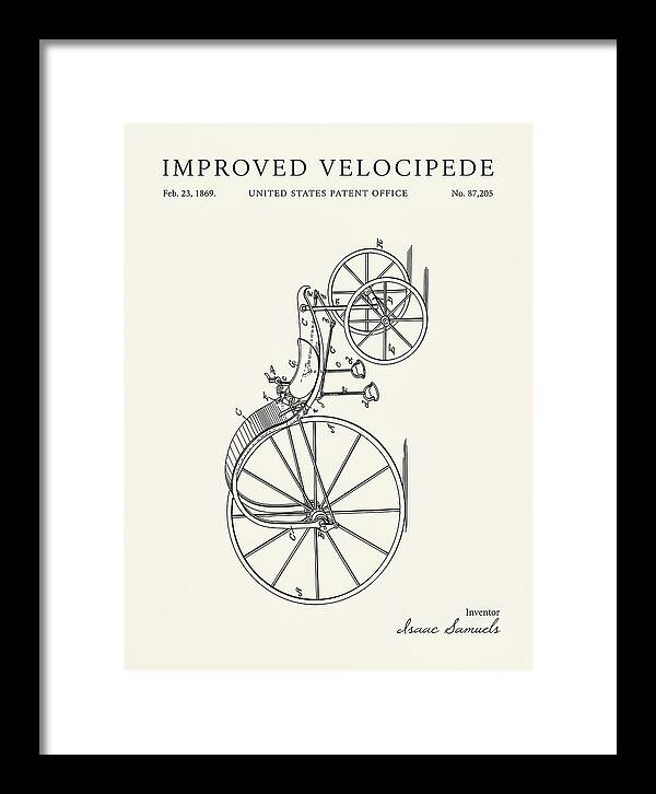 Improved Velocipede Minimalist Patent Us87205a