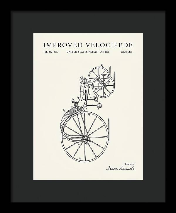 Improved Velocipede Minimalist Patent Us87205a