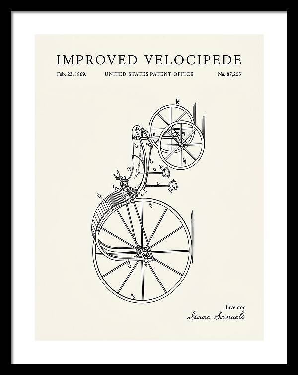 Improved Velocipede Minimalist Patent Us87205a