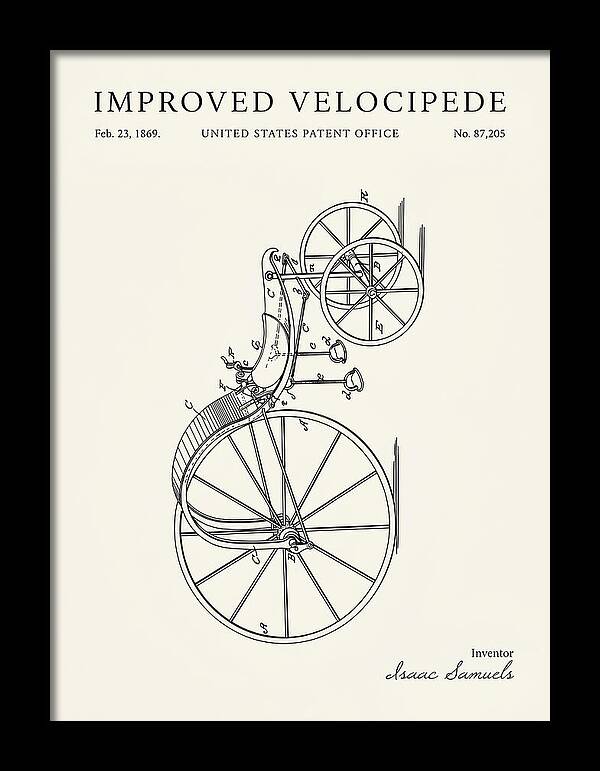 Improved Velocipede Minimalist Patent Us87205a