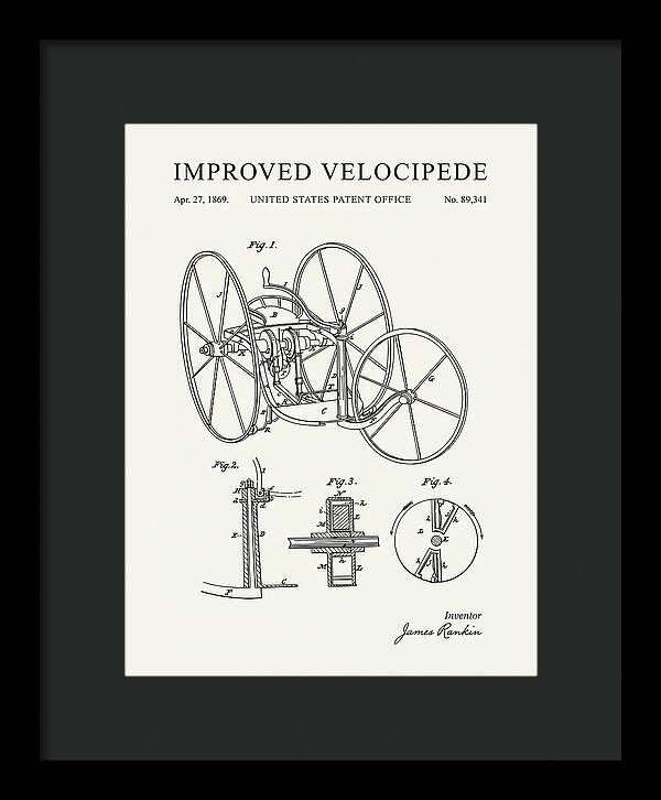 Improved Velocipede Minimalist Patent Us89341a
