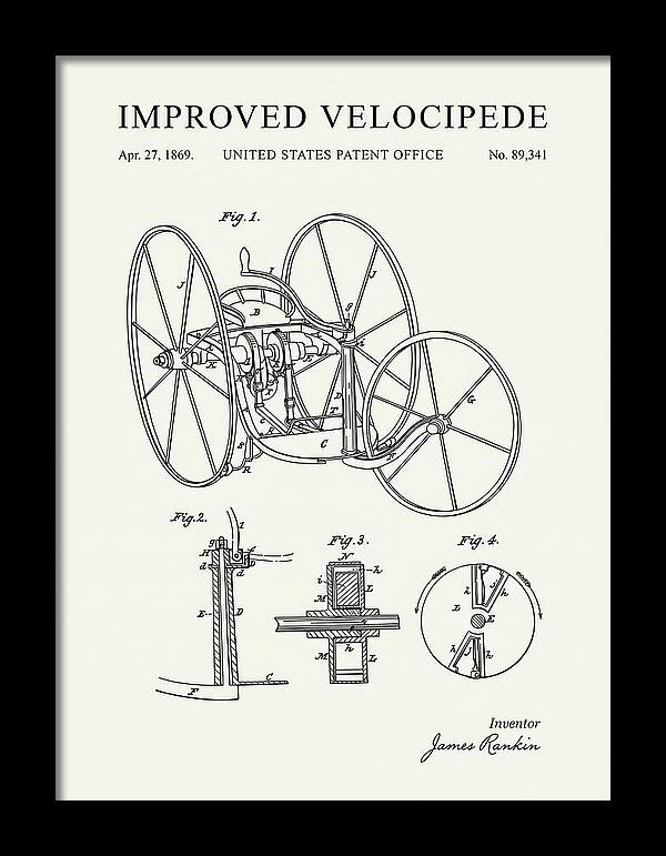 Improved Velocipede Minimalist Patent Us89341a