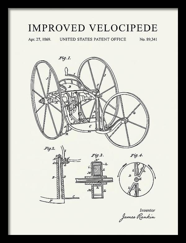 Improved Velocipede Minimalist Patent Us89341a