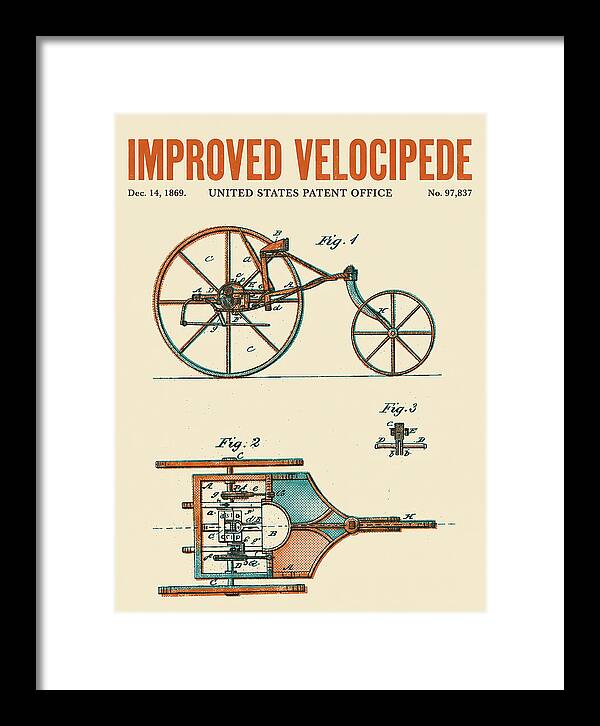 Improved Velocipede Retro Patent Us97837a