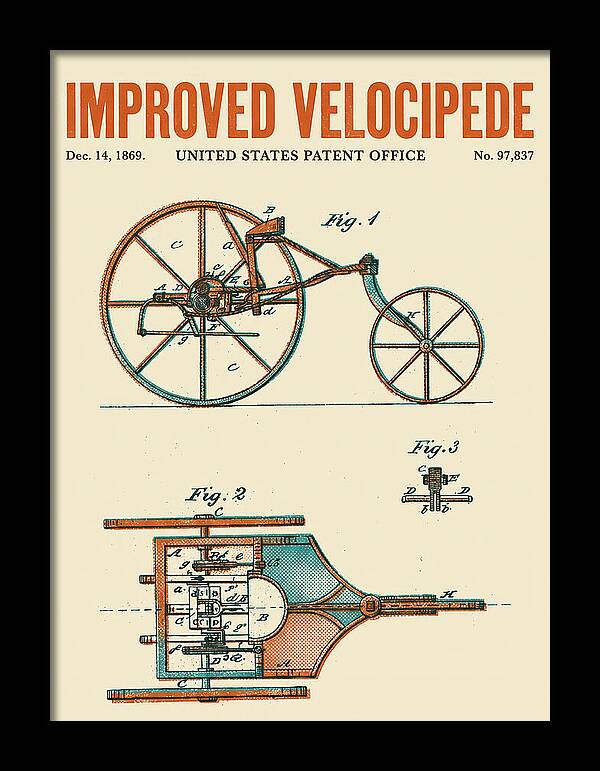 Improved Velocipede Retro Patent Us97837a