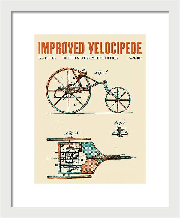 Improved Velocipede Retro Patent Us97837a
