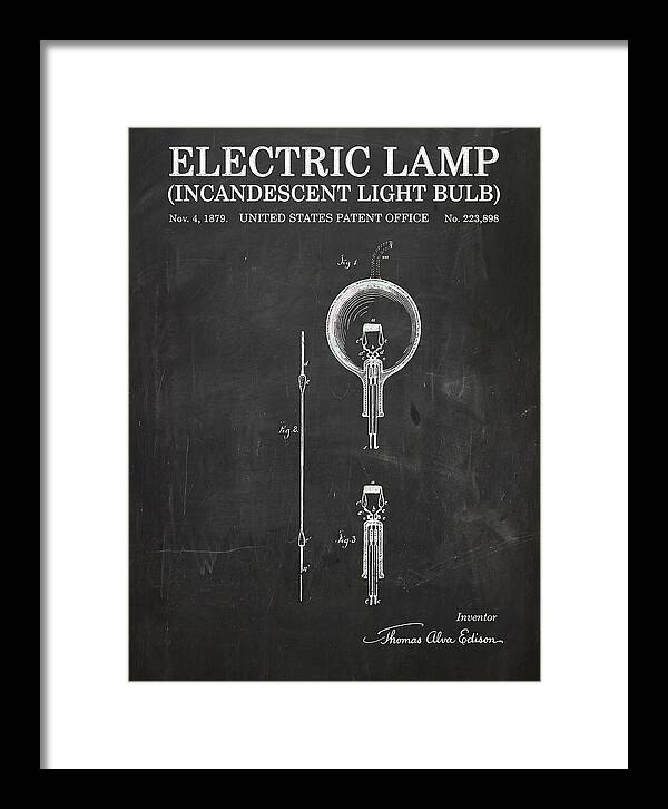 Incandescent Light Bulb Chalkboard Patent Us223898a