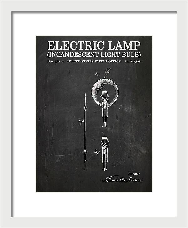 Incandescent Light Bulb Chalkboard Patent Us223898a