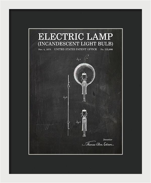 Incandescent Light Bulb Chalkboard Patent Us223898a