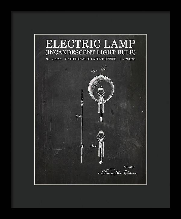 Incandescent Light Bulb Chalkboard Patent Us223898a
