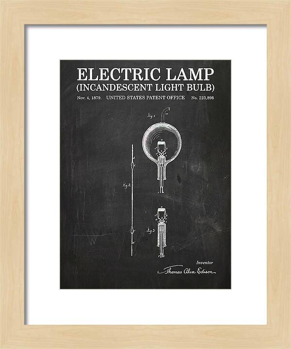 Incandescent Light Bulb Chalkboard Patent Us223898a